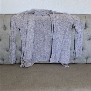 Grey mid length cardigan